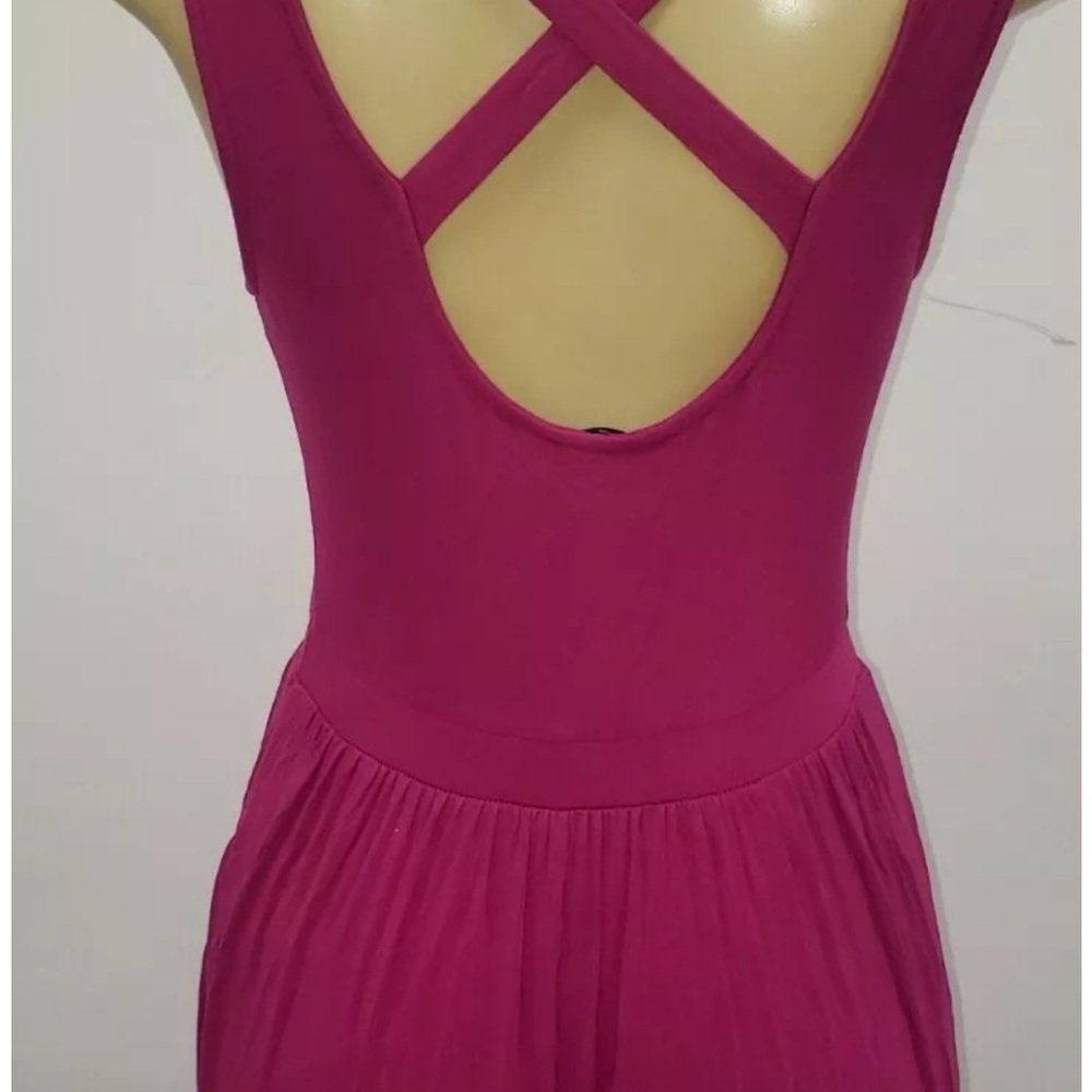 Maeve Anthropologie Maxi Criss Cross Back Pink Size S - Picture 5 of 7